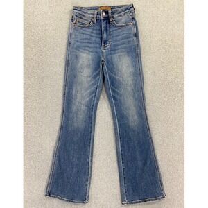 Judy Blue Size 0/24 (Fits 24x 29) Mid Rise Vintage Wash Rugged Bootcut Jeans